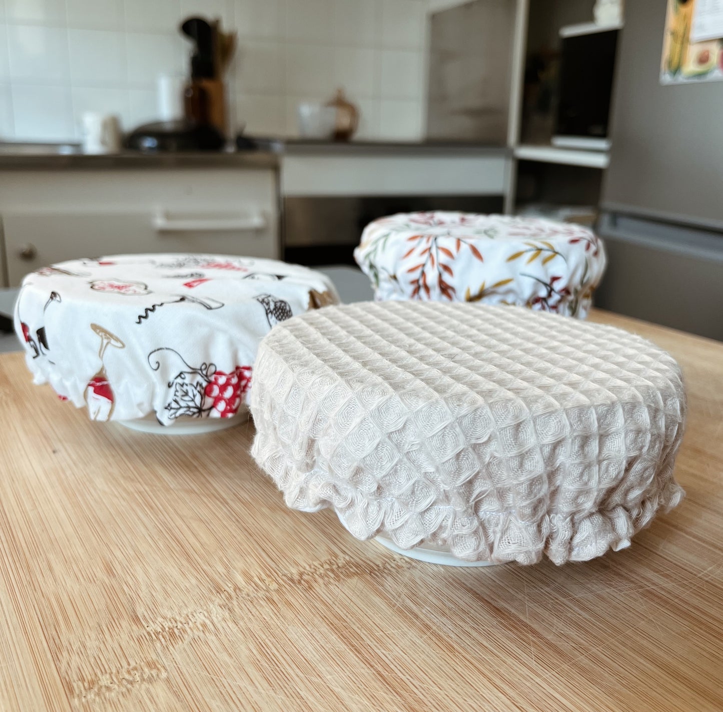 Lot de 3 couvre plats - Taille bols