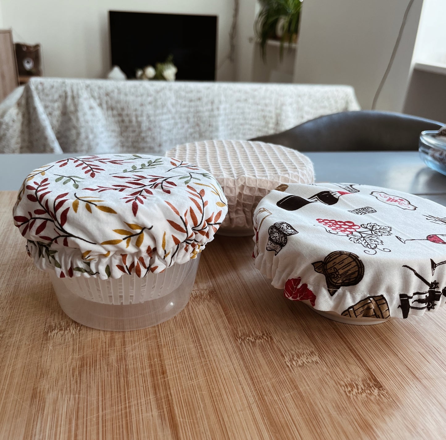 Lot de 3 couvre plats - Taille bols