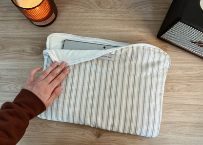 15-inch computer cover - Geneviève “Stripes”
