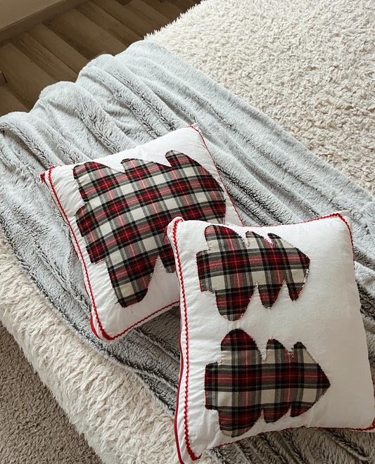 Lot de 2 housses de coussins de Noël Sapins