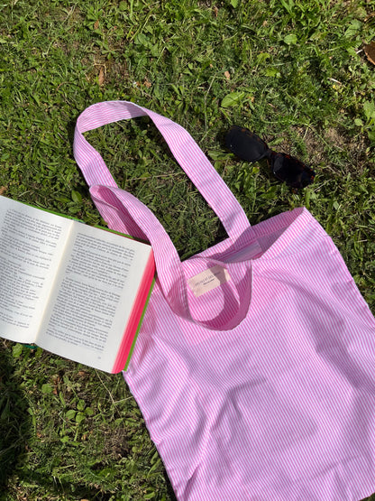 Tote bag Fourre-tout Rayé rose