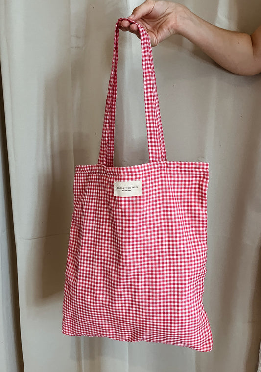 Tote bag Fourre-tout Rayé rouge